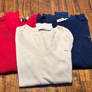 Bundle Vineyard Vines🐳 Women's V-Neck Sweaters 3 sweaters/ 1 price